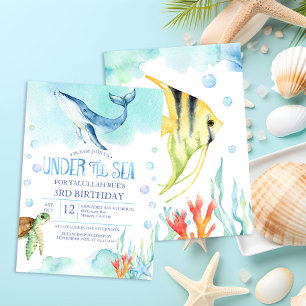Invitation d'anniversaire de la mer