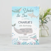 Invitation d'anniversaire de la mer (Debout devant)