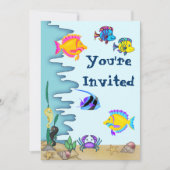Invitation d'anniversaire de la mer (Devant)