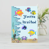 Invitation d'anniversaire de la mer (Debout devant)