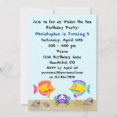 Invitation d'anniversaire de la mer (Dos)