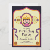 Invitation d'anniversaire de la mignonne princesse (Devant)