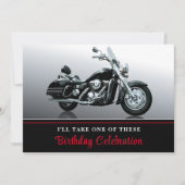 Invitation d'anniversaire de la moto de croisière (Devant)