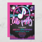 Invitation d'anniversaire de la musique (Devant / Derrière)