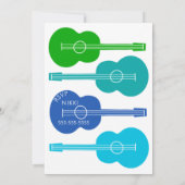 Invitation d'anniversaire de la musique (Dos)