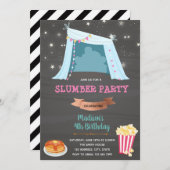 Invitation d'anniversaire de la nuit de Teepee (Devant / Derrière)