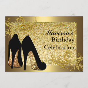 Invitation d'anniversaire de la Parties scintillan