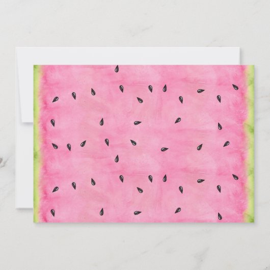 Invitation d'anniversaire de la pastèque (Dos)
