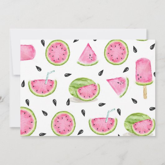 Invitation d'anniversaire de la pastèque (Dos)