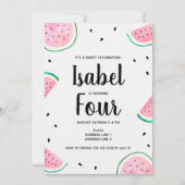 Invitation d'anniversaire de la pastèque (Devant)