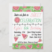 Invitation d'anniversaire de la pastèque (Devant)