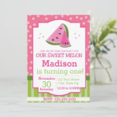 Invitation d'anniversaire de la pastèque rayée (Debout devant)