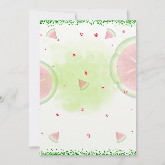 Invitation d'anniversaire de la pastèque Une dans  (Dos)