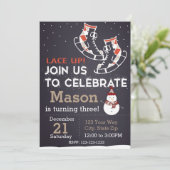 Invitation d'anniversaire de la patinoire (rouge) (Debout devant)