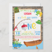 Invitation d'anniversaire de la pêche (Devant)