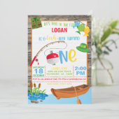 Invitation d'anniversaire de la pêche (Debout devant)