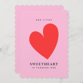 Invitation d'anniversaire de la petite amie (Devant / Derrière)