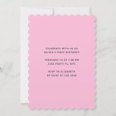 Invitation d'anniversaire de la petite amie (Dos)