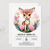 Invitation d'anniversaire de la petite fille de ce (Devant / Derrière)