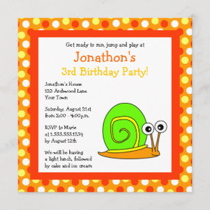 Invitation d'anniversaire de la petite orange et d