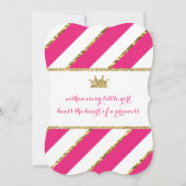 Invitation d'anniversaire de la petite princesse e (Dos)