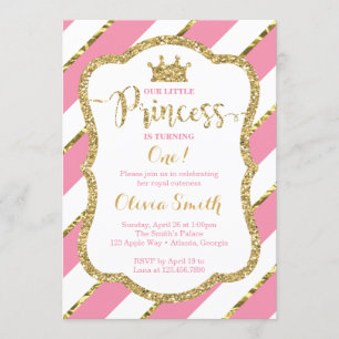 Invitation d'anniversaire de la petite princesse e