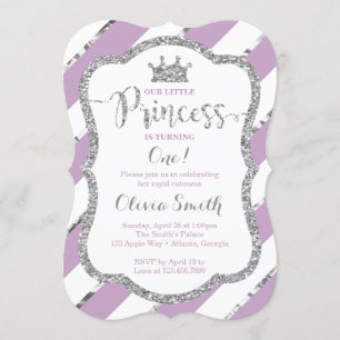 Invitation d'anniversaire de la petite princesse P