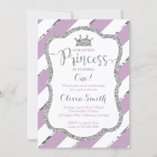Invitation d'anniversaire de la petite princesse P