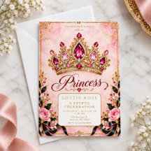 Invitation d'anniversaire de la petite princesse r