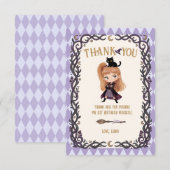 Invitation d'anniversaire de la Petite Sorcière Un (Devant / Derrière)