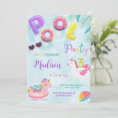 Invitation d'anniversaire de la piscine (Debout devant)