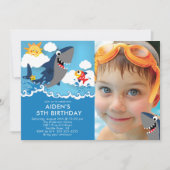 Invitation d'anniversaire de la piscine d'attaque  (Devant)