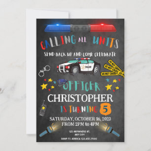 Invitation d'anniversaire de la police