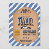 Invitation d'anniversaire de la police (Devant / Derrière)