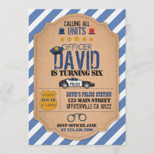 Invitation d'anniversaire de la police