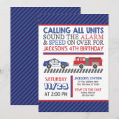 Invitation d'anniversaire de la police et des ince (Devant / Derrière)