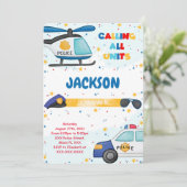 Invitation d'anniversaire de la police modifiable (Debout devant)