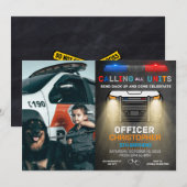 Invitation d'anniversaire de la police Photo perso (Devant / Derrière)