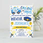 Invitation d'anniversaire de la police Police Poli (Debout devant)