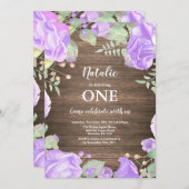 Invitation d'anniversaire de la première fille de (Devant / Derrière)