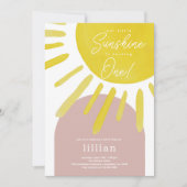 Invitation d'anniversaire de la première fille Sun (Devant)