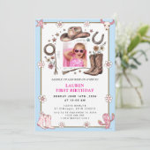 Invitation d'anniversaire de la première rodeo de (Debout devant)