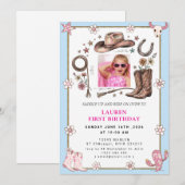 Invitation d'anniversaire de la première rodeo de (Devant / Derrière)