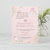Invitation d'anniversaire de la Princess Tea Party (Debout devant)