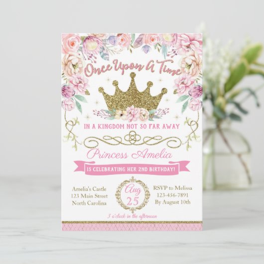 Invitation d'anniversaire de la princesse (Debout devant)