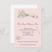 Invitation d'anniversaire de la princesse (Devant / Derrière)