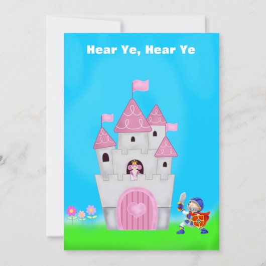 Invitation d'anniversaire de la princesse (Devant)