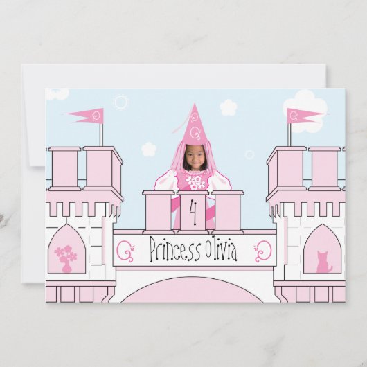 Invitation d'anniversaire de la princesse (Devant)