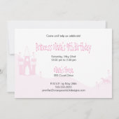 Invitation d'anniversaire de la princesse (Dos)