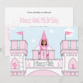 Invitation d'anniversaire de la princesse (Devant / Derrière)